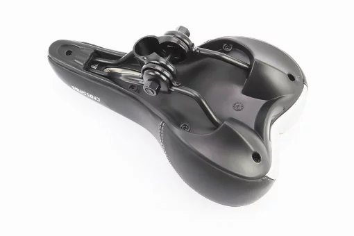 Сидіння MTB 265x160мм з гелевими вставками, чорно-сіре CROSSRIDE BSK-N31, FIX-406358