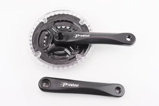 Шатуни "квадрат" 170мм, 42.34.24T MTB, алюмінієві, чорно-прозорі MA-AC49, FIX-406363