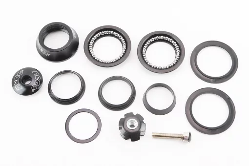 Кермова колонка 1-1/8" (44/28,6x44/30) безрізьбової вилки, напівінтегровані, висока, чорний H115M-1, FIX-412155