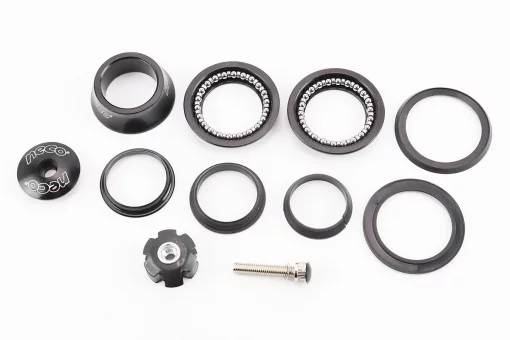 Кермова колонка 1-1/8" (44/28,6x44/30) безрізьбової вилки, напівінтегровані, висока, чорний H117DM, FIX-412156