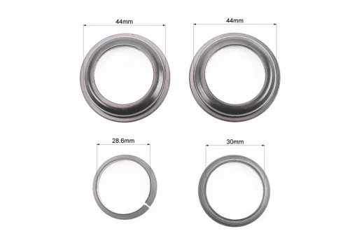 Кермова колонка 1-1/8" (44/28,6x44/30) безрізьбової вилки, напівінтегровані, висока, чорний H117DM, FIX-412156