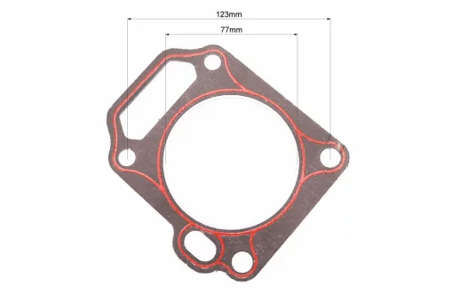 Прокладка головки цилиндра 177F-77mm (паронит, красная нить), FIX-607021
