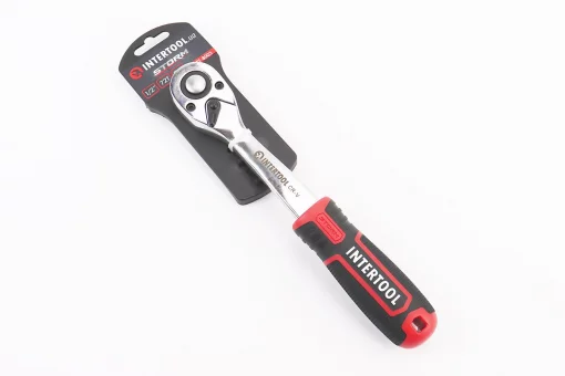 Тріскачка з вигнутою ручкою 1/2" 72 зуба CrV STORM ET-8003, FIX-702219