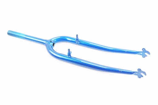 Вилка 26" с резьбой 1" (25,4мм), шток 200мм, V-brake, синяя, FIX-406432