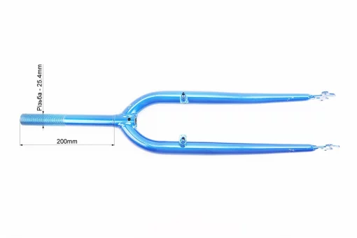 Вилка 26" с резьбой 1" (25,4мм), шток 200мм, V-brake, синяя, FIX-406432