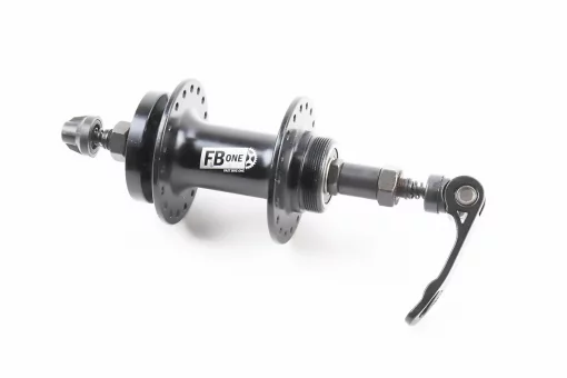 Втулка задняя MTB алюминиевая 14Gx36H под вольнобег, Disk-brake, 2 пром-подшипники 6200 2RS, крепл. эксцентрик, чёрная FB-A208В,