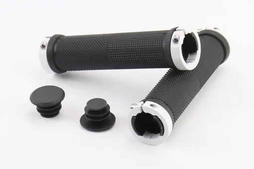 Ручки керма 130мм з затискачем Lock-On з двох сторін, чорно-білі FL-426, FIX-406472