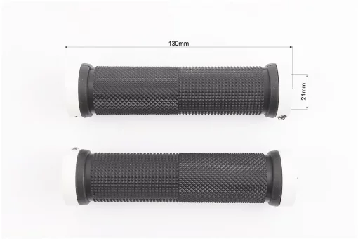 Ручки керма 130мм з затискачем Lock-On з двох сторін, чорно-білі FL-426, FIX-406472