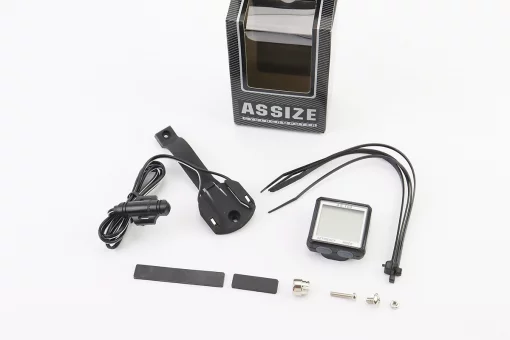 Велокомпьютер 11-функций, проводной, чёрный AS-100 (без батареек), FIX-414001