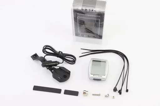 Велокомп'ютер 8-функцій, дротовий, сірий AS-408 (без батарейок), FIX-414005