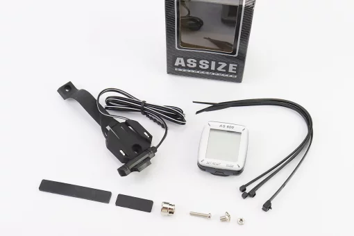 Велокомпьютер 11-функций, проводной, чёрно-серый AS-600 (без батареек), FIX-414006