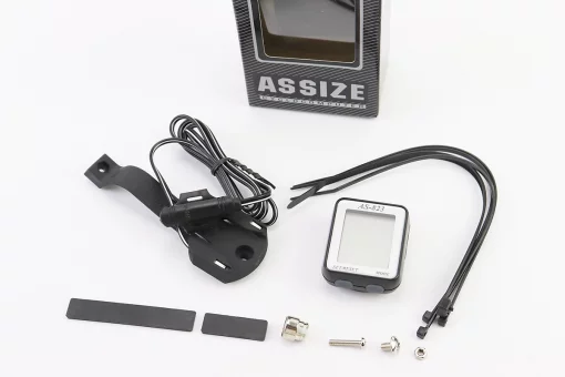 Велокомпьютер 11-функций, проводной, чёрно-серый AS-823 (без батареек), FIX-414008