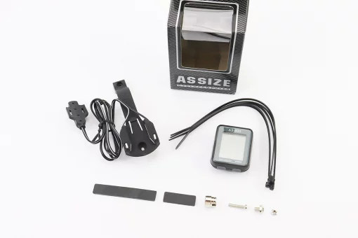 Велокомпьютер 11-функций, проводной, чёрный AS-825 (без батареек), FIX-414009