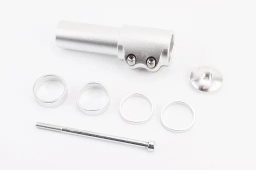 Подовжувач штока вилки 1 1/8&rdquo; (28.6 мм)х117мм, алюмінієвий, сірий HR-117, FIX-406514