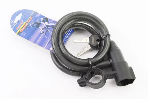 Замок протиугінний тросовий 1200х12мм під ключ, TY506, FIX-414015