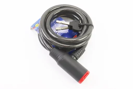 Замок противоугонный тросовый 1500х12мм под ключ, TY503, FIX-414025