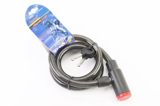 Замок противоугонный тросовый 1000х15мм под ключ, TY403, FIX-414029