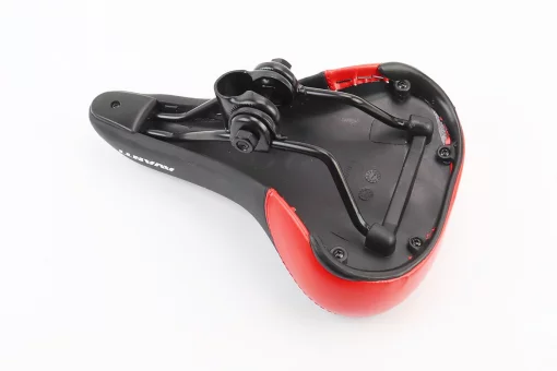 Сидіння MTB 255x180мм, чорно-червоне AVY-6753, FIX-406619