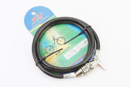 Замок противоугонный тросовый 1000х8мм с 4-х значным кодом, FIX-414040