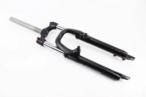 Вилка 26" амортизационная, без резьбы 1-1/8" (28,6мм), шток 240мм, с ходом 80мм, V/Disk-brake, M Lockout, чёрная ES-246- MLO,