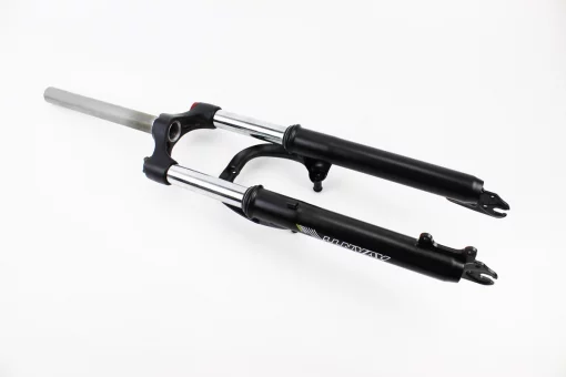 Вилка 26" амортизационная, без резьбы 1-1/8" (28,6мм), шток 240мм, с ходом 80мм, V/Disk-brake, M Lockout, чёрная ES-246- MLO,