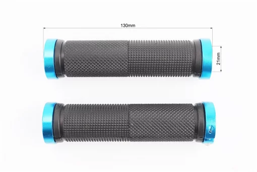 Ручки керма 130мм з затискачем Lock-On з двох сторін, чорно-сині FL-426, FIX-406668