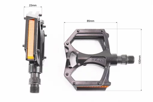 Педали MTB широкие 9/16" (100x100x23mm) алюминиевые, чёрные M195DU, FIX-406673