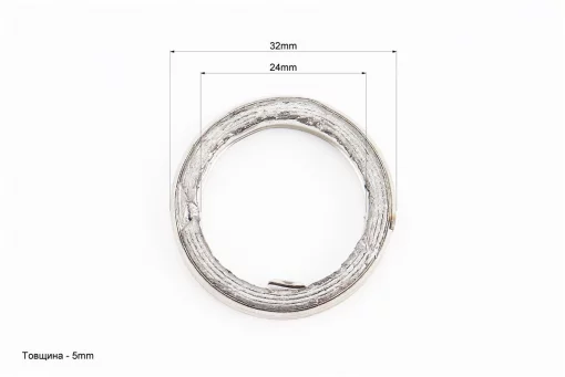 Прокладка глушителя "асбест" 32/24мм, серый, FIX-999702