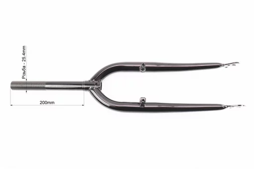 Вилка 24" з різьбою 1" (25,4мм), шток 200мм, V-brake, чорна (можливі подряпини, дефекти фарбування), FIX-406743