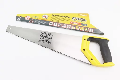 Ножовка по дереву 450мм, 7TPI MAX CUT, закаленный зуб, 3D заточка 14-2045, FIX-702317