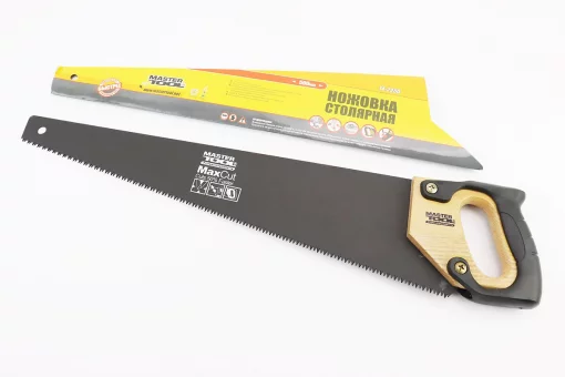 Ножовка по дереву 500мм, 7TPI MAX CUT, закаленный зуб, 3D заточка, тефлоновое покрытие 14-2350, FIX-702318