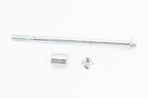 Вісь переднього колеса d10mm; L185mm + втулка, гайка, тип 2, FIX-999714