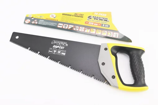 Ножовка по дереву 350мм, 9TPI MAX CUT, закаленный зуб, 3D заточка, тефлоновое покрытие, BLACK ALLIGATOR 14-2435, FIX-702320