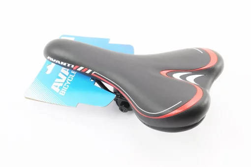 Сидіння MTB 265x155мм, чорно-червоне AVY-6628, FIX-406821