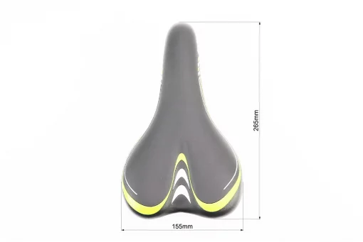 Сидіння MTB 265x155мм, чорно-зелене AVY-6628, FIX-406822