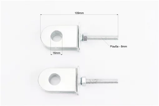 Натяжитель цепи привода МОТО к-кт 2шт, тип 2 (светлый метал), FIX-999739