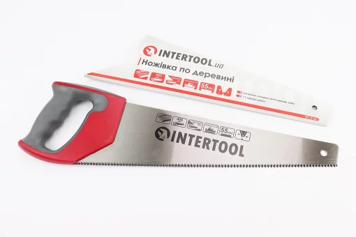 Ножовка по дереву 400мм, 11TPI, закаленный зуб, 3D заточка HT-3161, FIX-702346