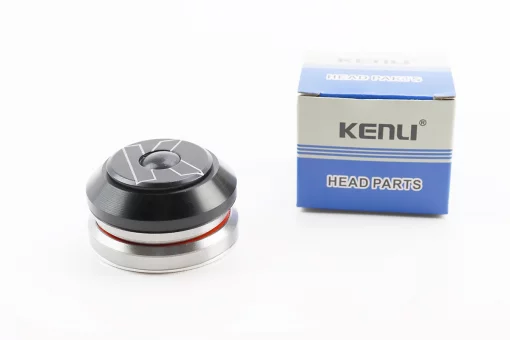 Кермова колонка 1-1/8"х1-1/4" (41,8/28,6x47/33) безрізьбової вилки, інтегровані, пром-підшипники, чорні KL-B560, FIX-406840