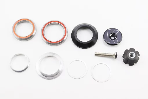 Кермова колонка 1-1/8"х1-1/4" (41,8/28,6x47/33) безрізьбової вилки, інтегровані, пром-підшипники, чорні KL-B560, FIX-406840