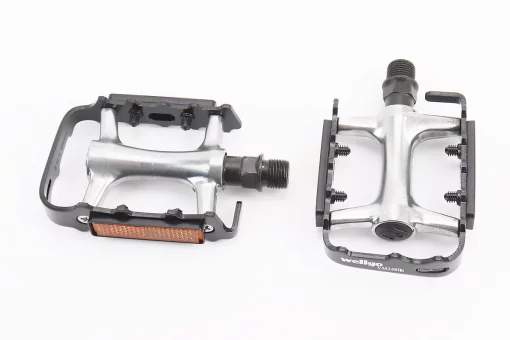 Педалі MTB 9/16" (101x71x23mm) алюмінієві, сріблясто-чорні VM248DU, FIX-406848