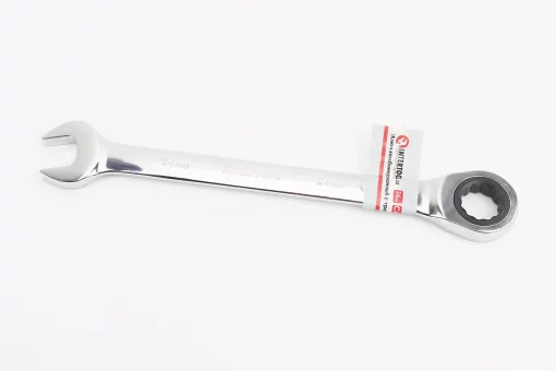 Ключ комбинированный с трещеткой 24мм CrV, PROF DIN3113 XT-1364, FIX-702357