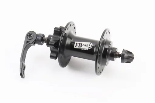 Втулка передняя MTB алюминиевая 14Gx32H, Disk-brake, 2 пром-подшипники 6200 2RS, крепл. эксцентрик, чёрная FB-A291В, FIX-406919