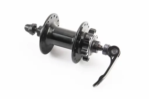 Втулка передняя MTB алюминиевая 14Gx32H, Disk-brake, 2 пром-подшипники 6200 2RS, крепл. эксцентрик, чёрная FB-A291В, FIX-406919