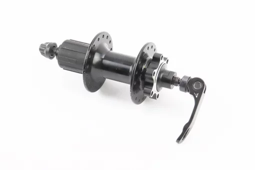 Втулка задняя MTB алюминиевая 14Gx32H под кассету 8-11зв, Disk-brake, 2 пром-подшипники 6200 2RS, крепл. эксцентрик, чёрная