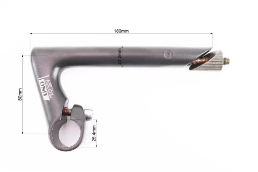 Винос керма ROAD 22,2x25,4х80мм, нахил вниз 30&deg;, алюмінієвий, чорний KL-80, FIX-406966