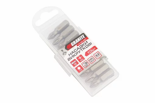 Бита PH2 25мм 1/4" S2 10шт 10-02-251, FIX-703040