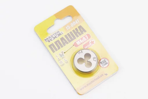 Плашка для нарезания резьбы M4х0,7мм 9ХС DIN233 15-0041, FIX-703051