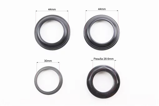 Кермова колонка 1-1/8" (44/28.6x44/30) різьбової вилки, висока, чорні H112N, FIX-406991