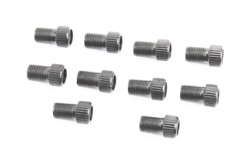 Перехідник шланга насоса з резинкою (золотник Schrader AV-Presta FV) 10шт к-кт, чорні, FIX-407012