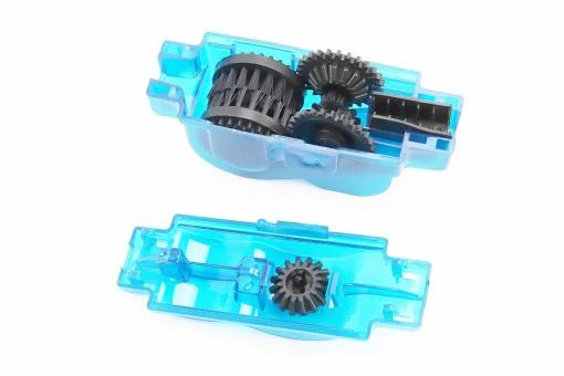 Мийка ланцюга з ручкою, 6 очищаючих роликів, синя, FIX-407027